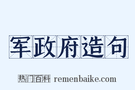 军政府造句是什么意思的图片